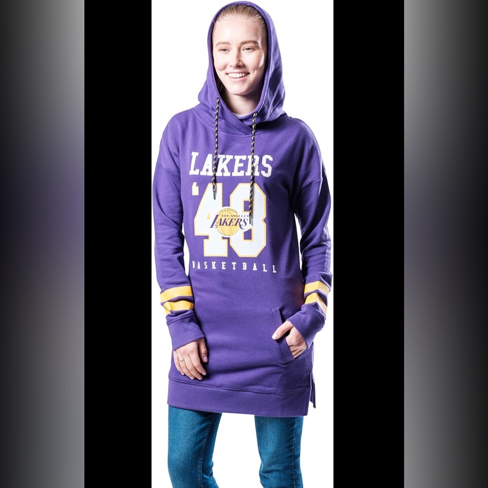 Ultra Game NBA Women's Tunic Hoodie Pullover Terry Sweatshirt Small